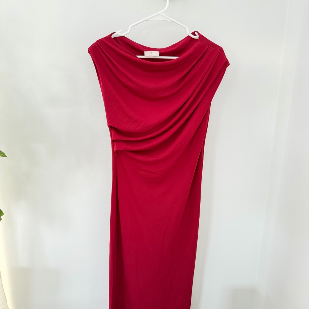 Chic One-Shoulder Red Dress made in Italy